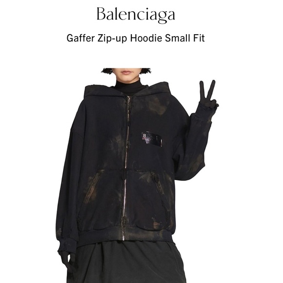 Balenciaga Gaffer zip up hoodie LOOKING TO TRADE! size Medium looking for XS - Picture 1 of 2